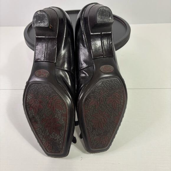 Sofft Deep Brown Leather Flats with Decorative Bow and Rounded Toe Size 9.5 - Picture 7 of 7